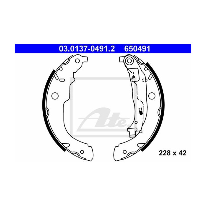 ATE Bremsbackensatz 03.0137-0491.2