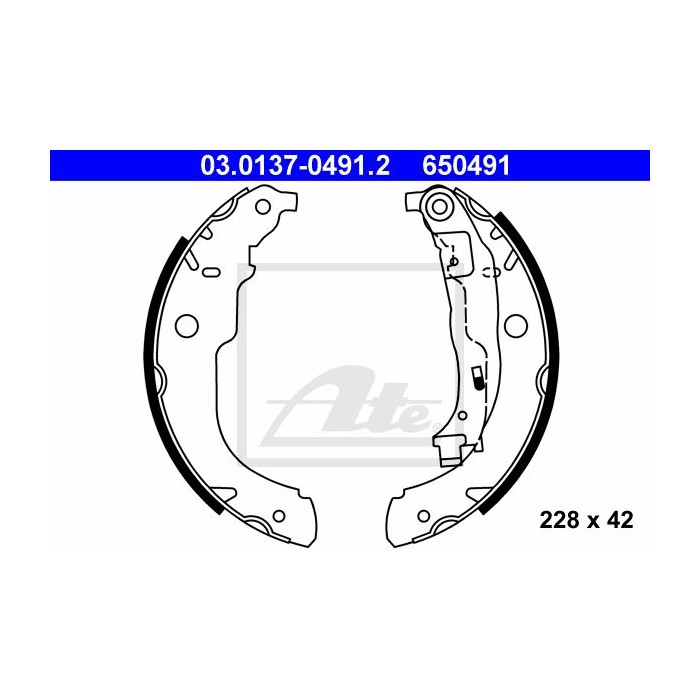 ATE Bremsbackensatz 03.0137-0491.2