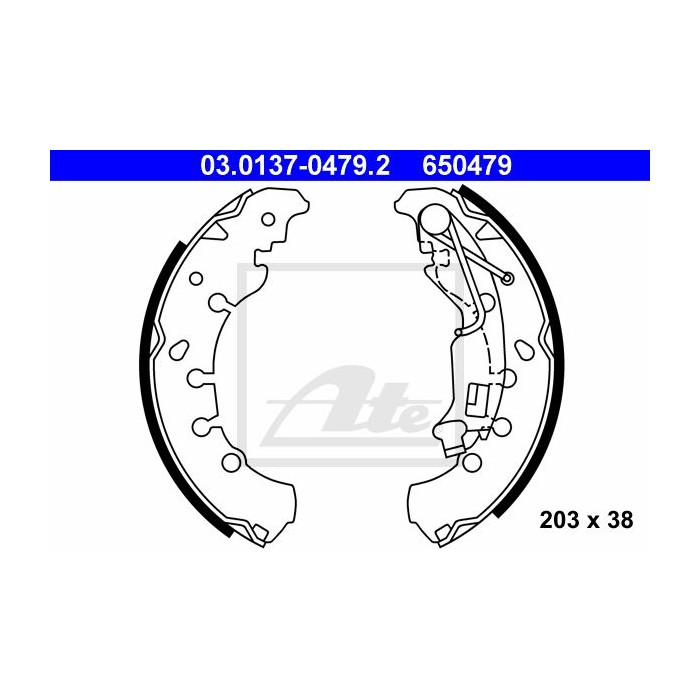 ATE Bremsbackensatz 03.0137-0479.2