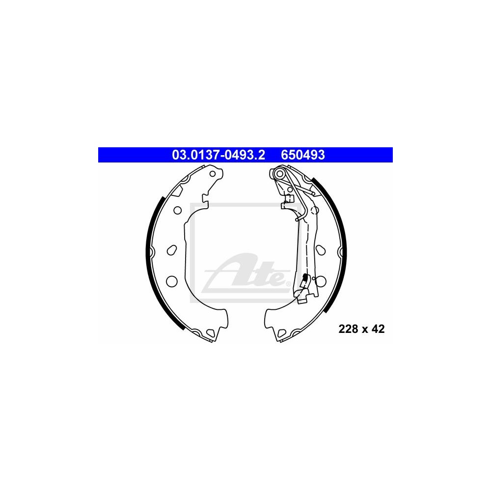 ATE Bremsbackensatz 03.0137-0493.2