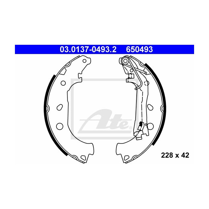 ATE Bremsbackensatz 03.0137-0493.2