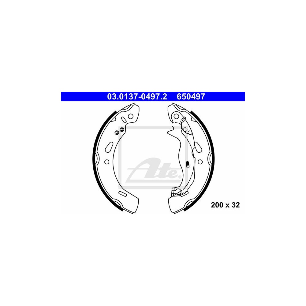 ATE Bremsbackensatz 03.0137-0497.2