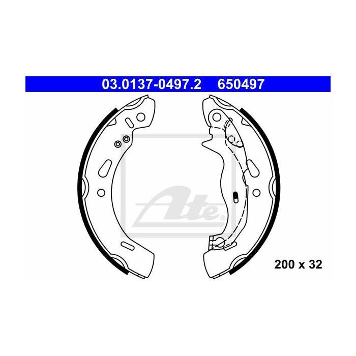 ATE Bremsbackensatz 03.0137-0497.2