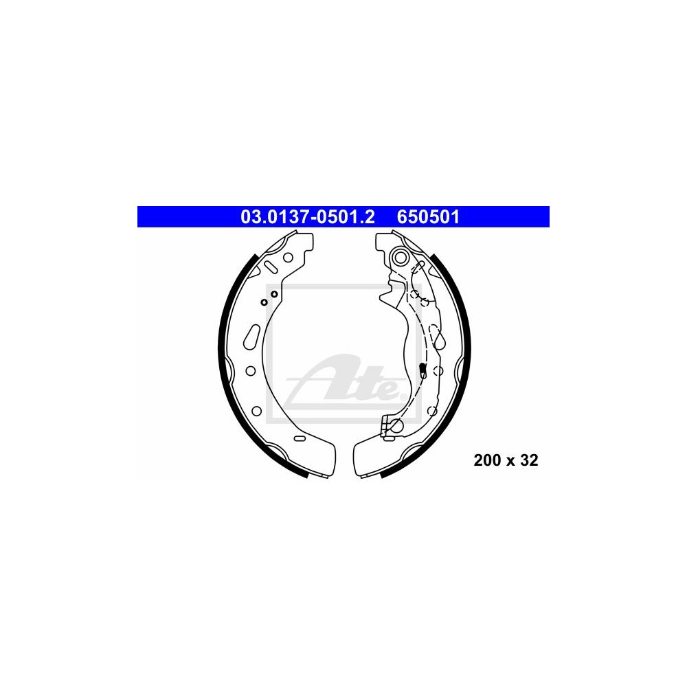 ATE Bremsbackensatz 03.0137-0501.2