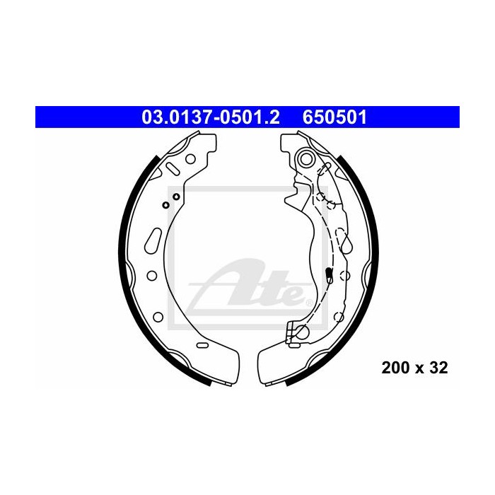 ATE Bremsbackensatz 03.0137-0501.2