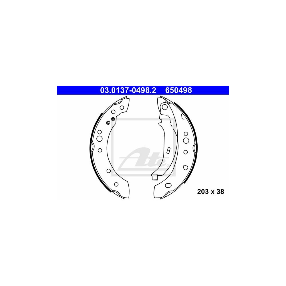 ATE Bremsbackensatz 03.0137-0498.2