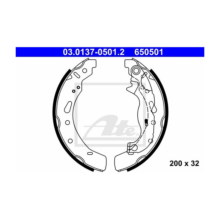 ATE Bremsbackensatz 03.0137-0501.2