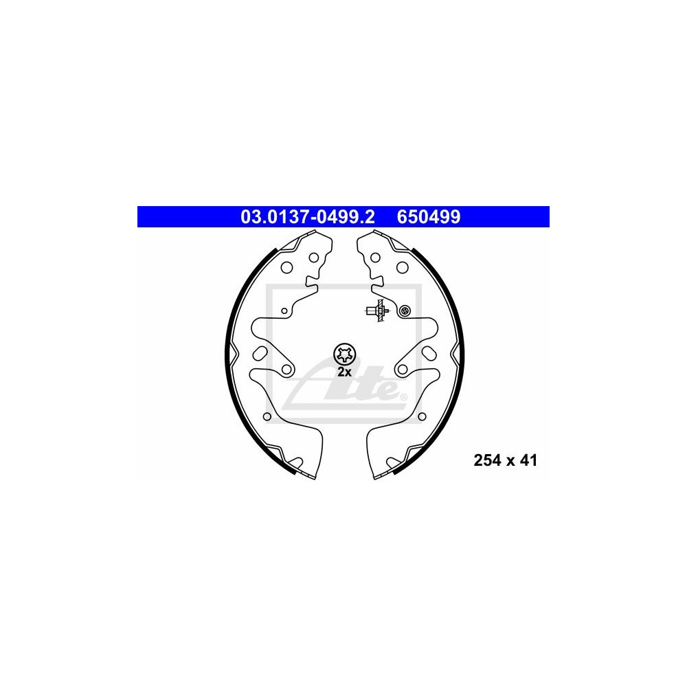 ATE Bremsbackensatz 03.0137-0499.2