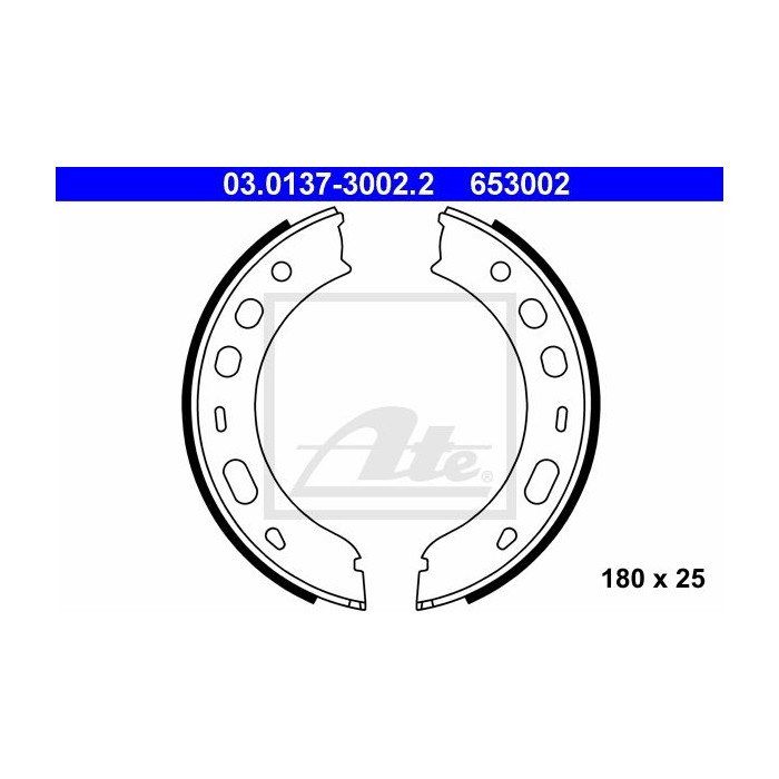 ATE Bremsbackensatz, Feststellbremse 03.0137-3002.2