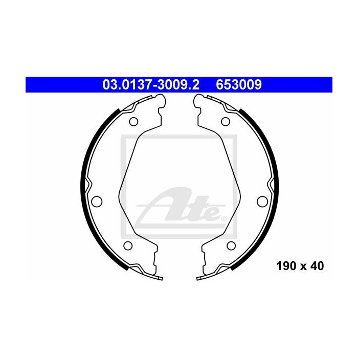 ATE Bremsbackensatz, Feststellbremse 03.0137-3009.2