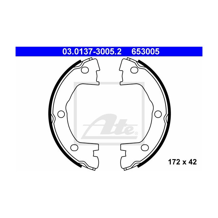 ATE Bremsbackensatz, Feststellbremse 03.0137-3005.2