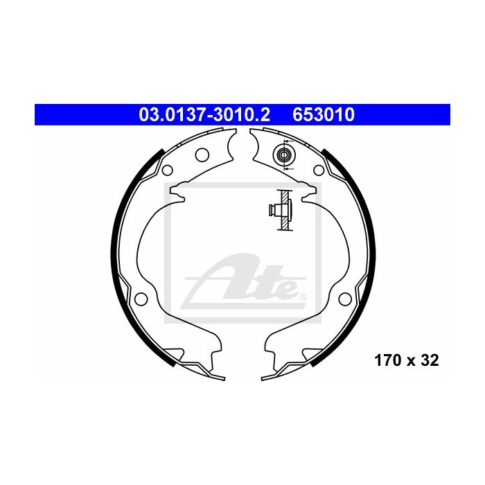 ATE Bremsbackensatz, Feststellbremse 03.0137-3010.2