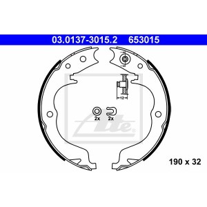 ATE Bremsbackensatz, Feststellbremse 03.0137-3015.2