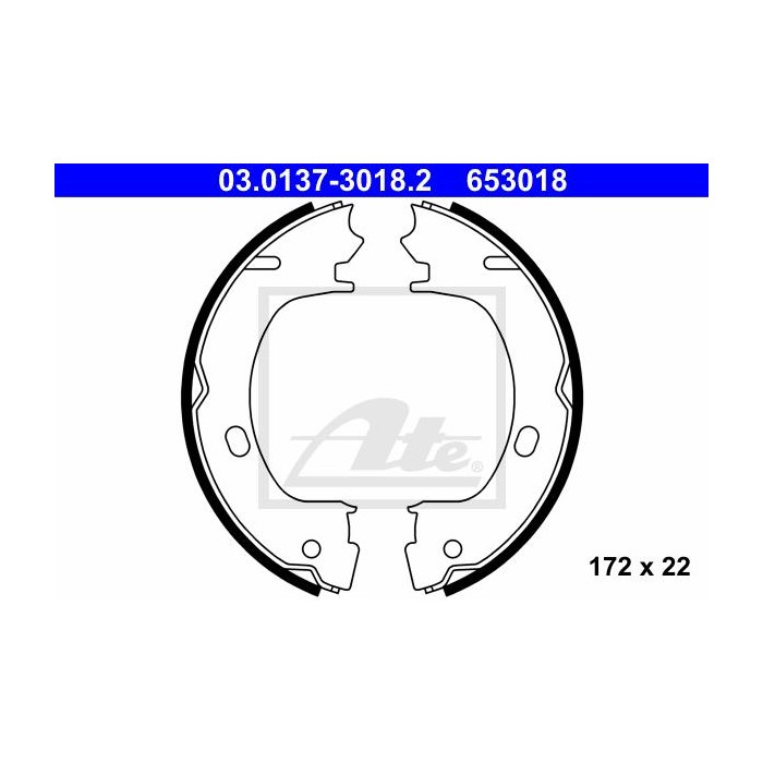 ATE Bremsbackensatz, Feststellbremse 03.0137-3018.2