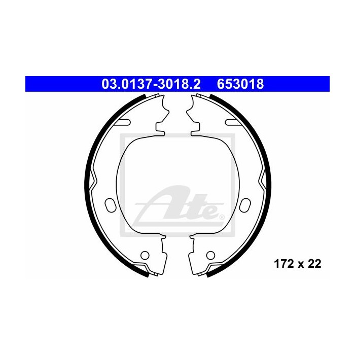ATE Bremsbackensatz, Feststellbremse 03.0137-3018.2