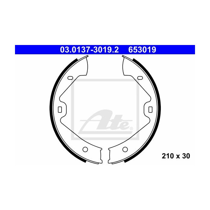 ATE Bremsbackensatz, Feststellbremse 03.0137-3019.2