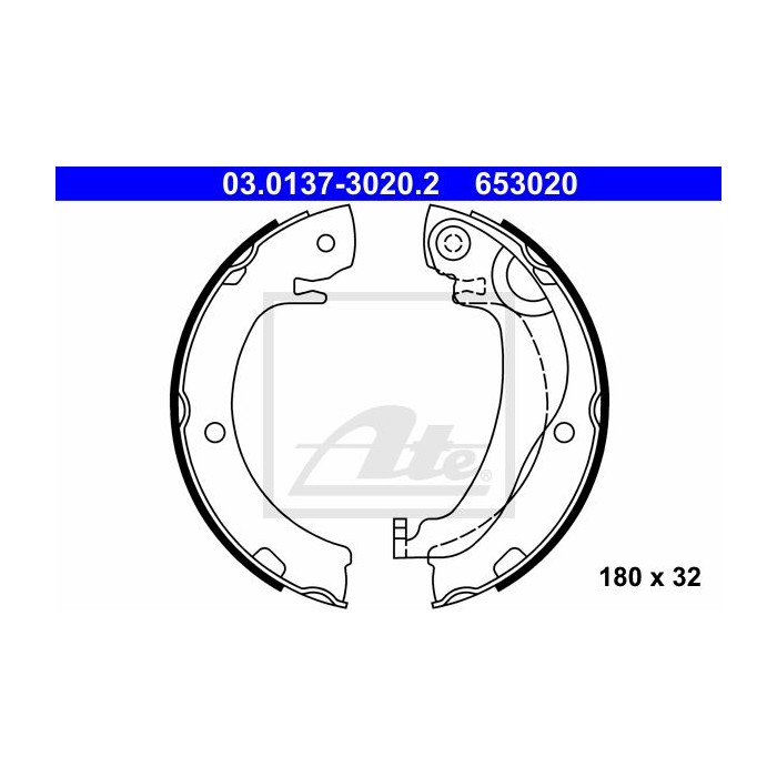 ATE Bremsbackensatz, Feststellbremse 03.0137-3020.2