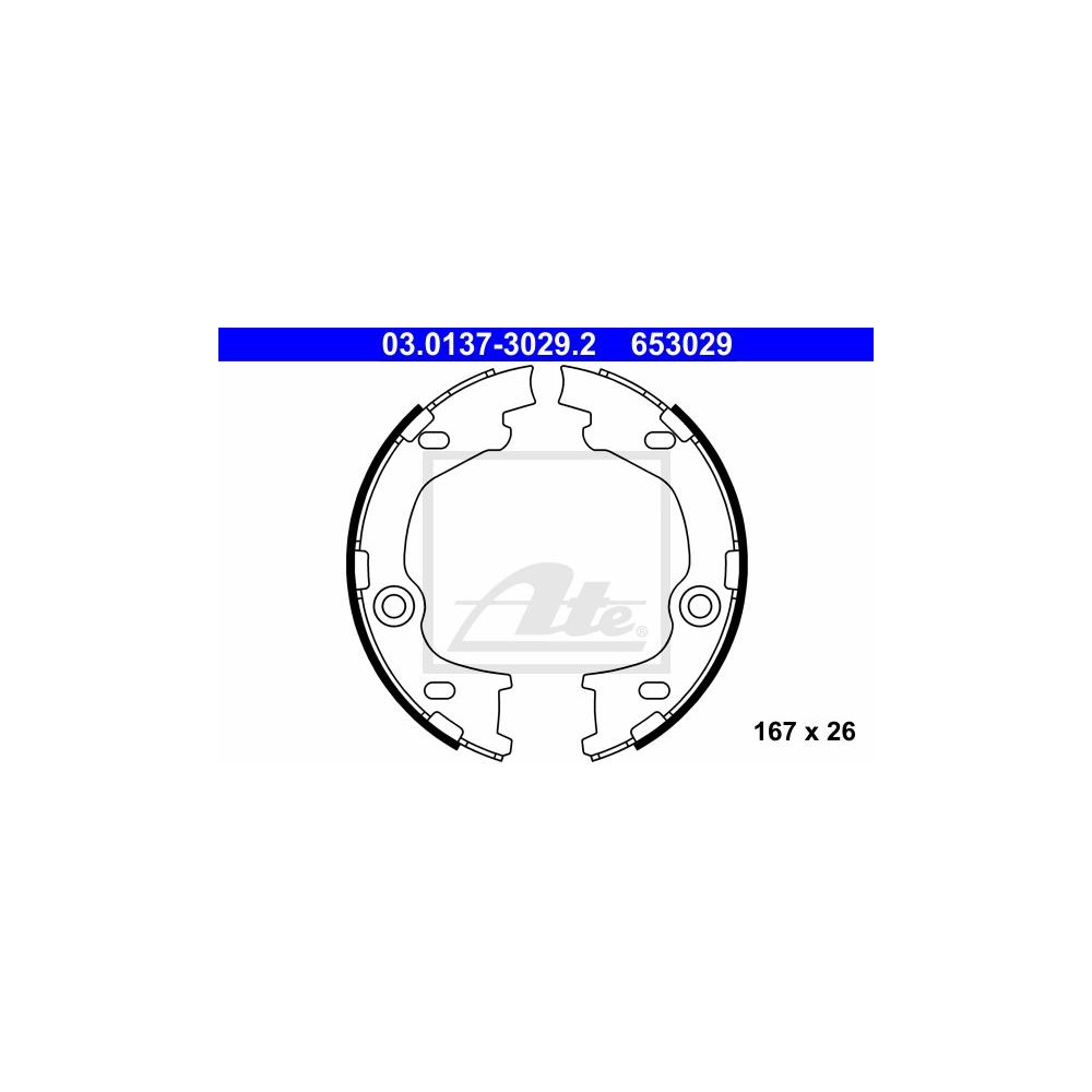 ATE Bremsbackensatz, Feststellbremse 03.0137-3029.2