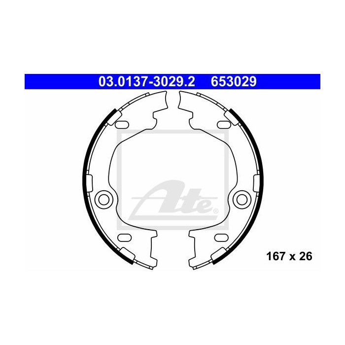 ATE Bremsbackensatz, Feststellbremse 03.0137-3029.2