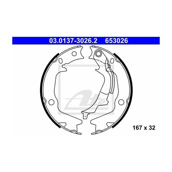 ATE Bremsbackensatz, Feststellbremse 03.0137-3026.2