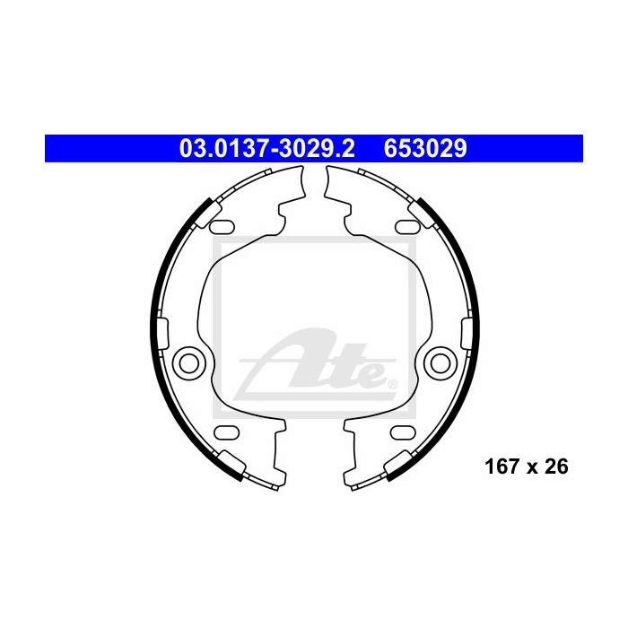 ATE Bremsbackensatz, Feststellbremse 03.0137-3029.2