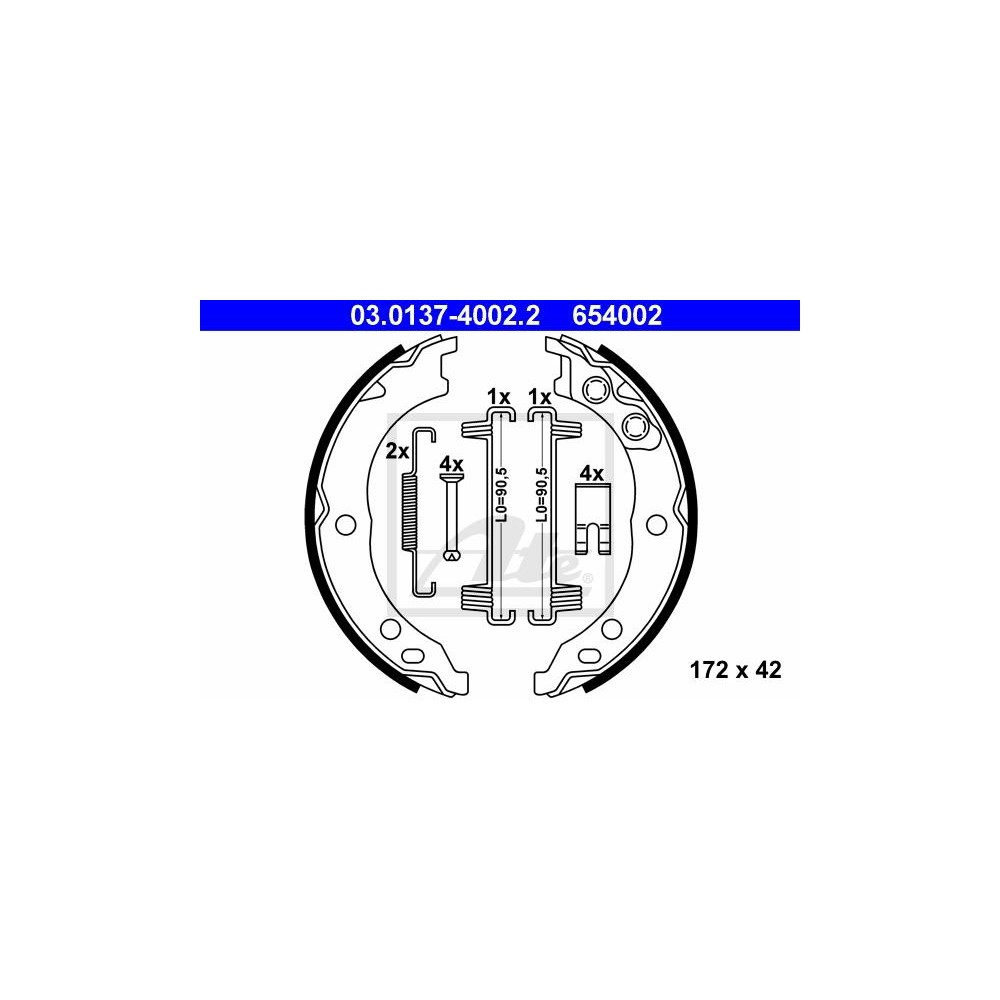 ATE Bremsbackensatz, Feststellbremse 03.0137-4002.2