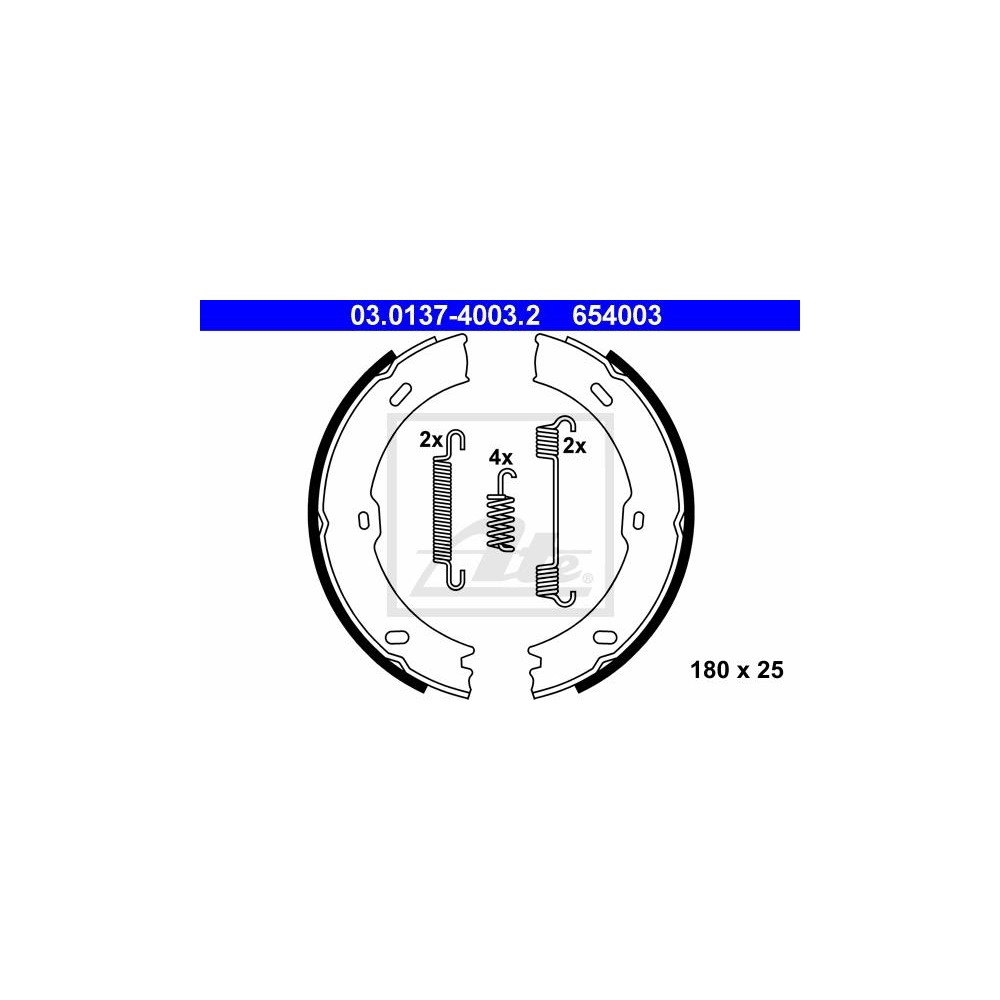 ATE Bremsbackensatz, Feststellbremse 03.0137-4003.2