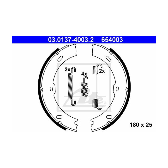 ATE Bremsbackensatz, Feststellbremse 03.0137-4003.2