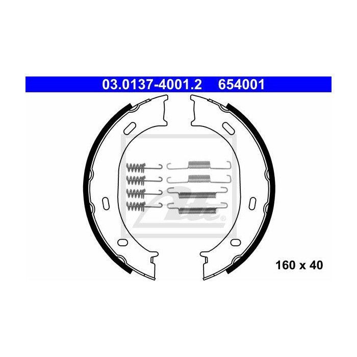 ATE Bremsbackensatz, Feststellbremse 03.0137-4001.2