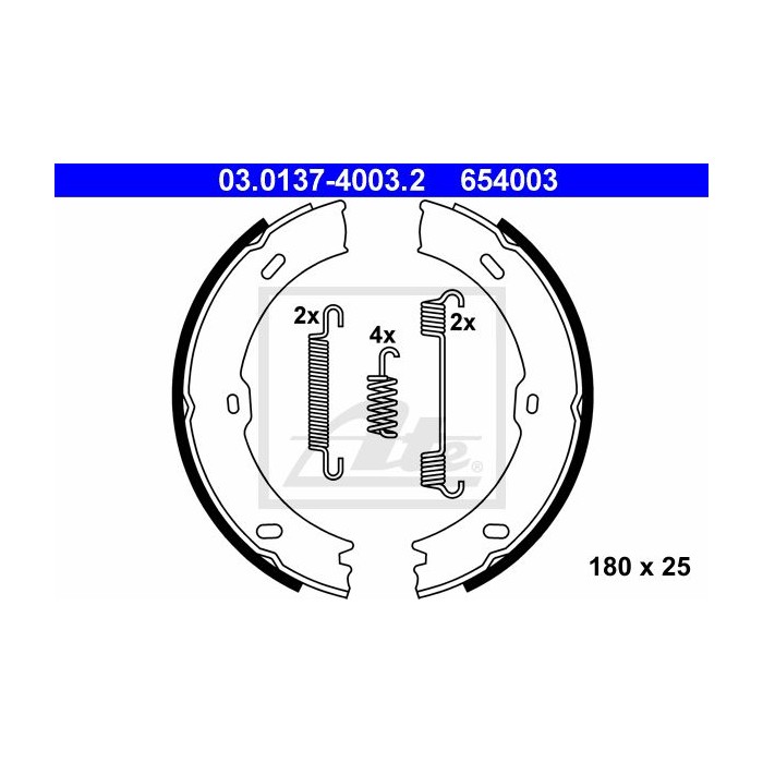 ATE Bremsbackensatz, Feststellbremse 03.0137-4003.2