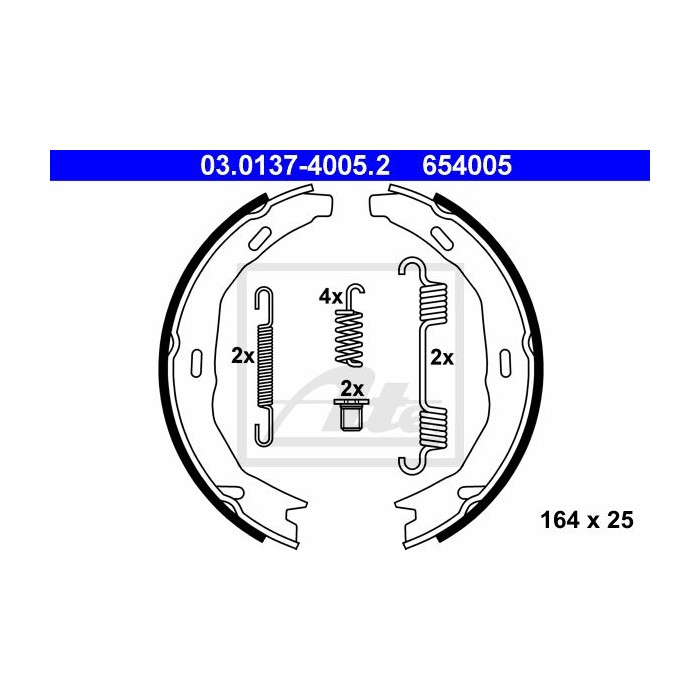ATE Bremsbackensatz, Feststellbremse 03.0137-4005.2