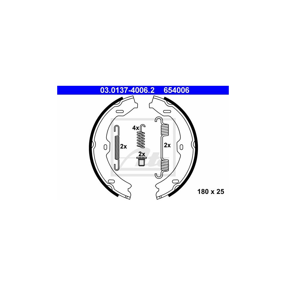 ATE Bremsbackensatz, Feststellbremse 03.0137-4006.2