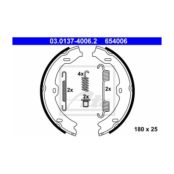 ATE Bremsbackensatz, Feststellbremse 03.0137-4006.2