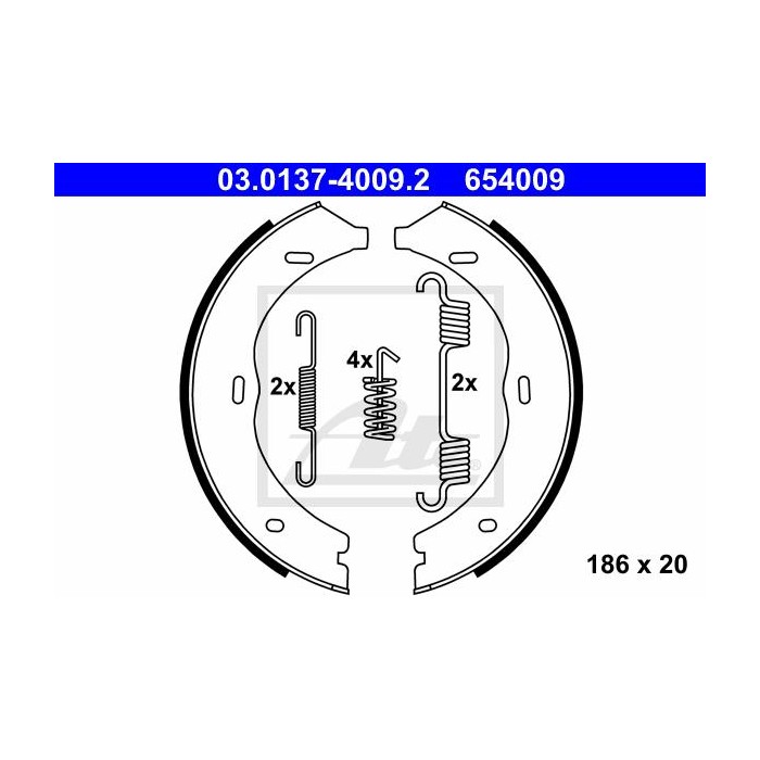 ATE Bremsbackensatz, Feststellbremse 03.0137-4009.2