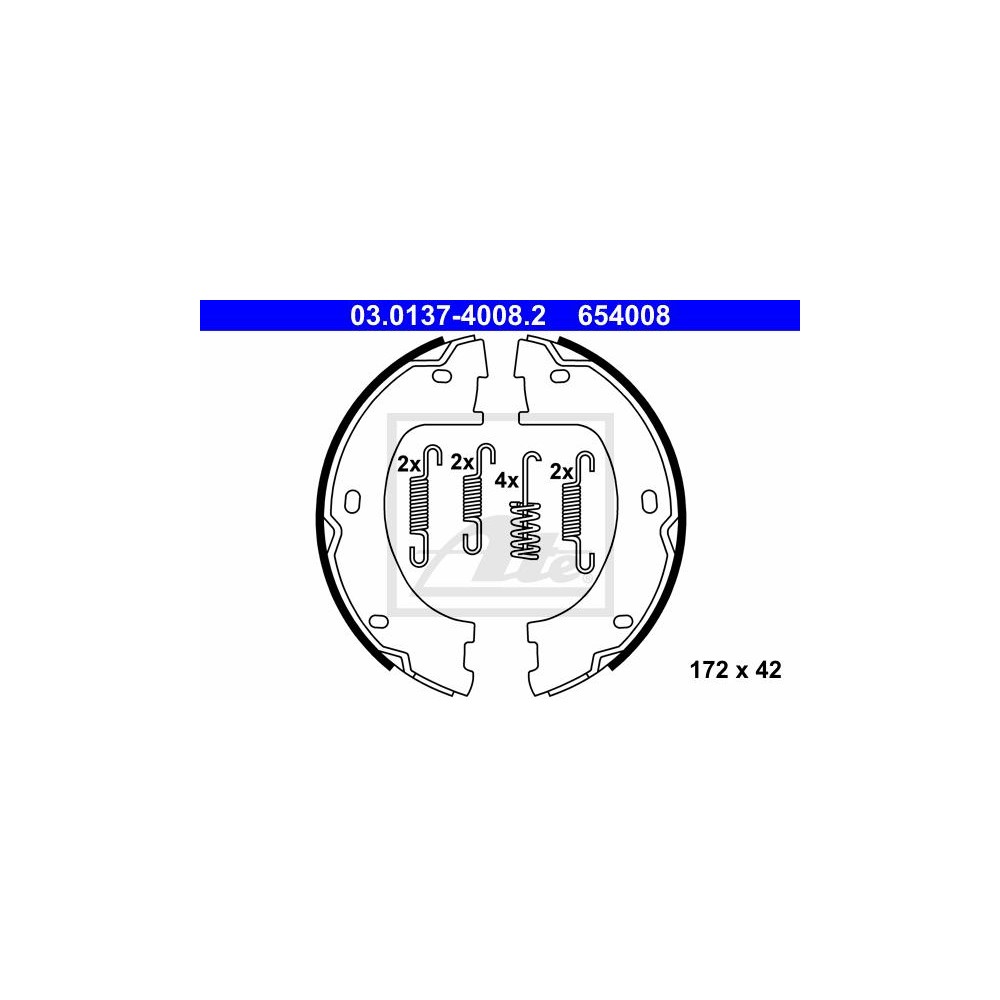 ATE Bremsbackensatz, Feststellbremse 03.0137-4008.2