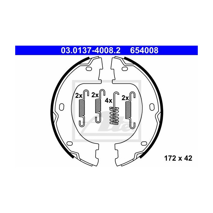 ATE Bremsbackensatz, Feststellbremse 03.0137-4008.2