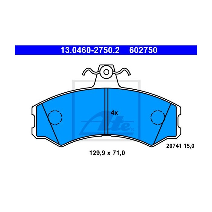 ATE Bremsbelagsatz, Scheibenbremse 13.0460-2750.2