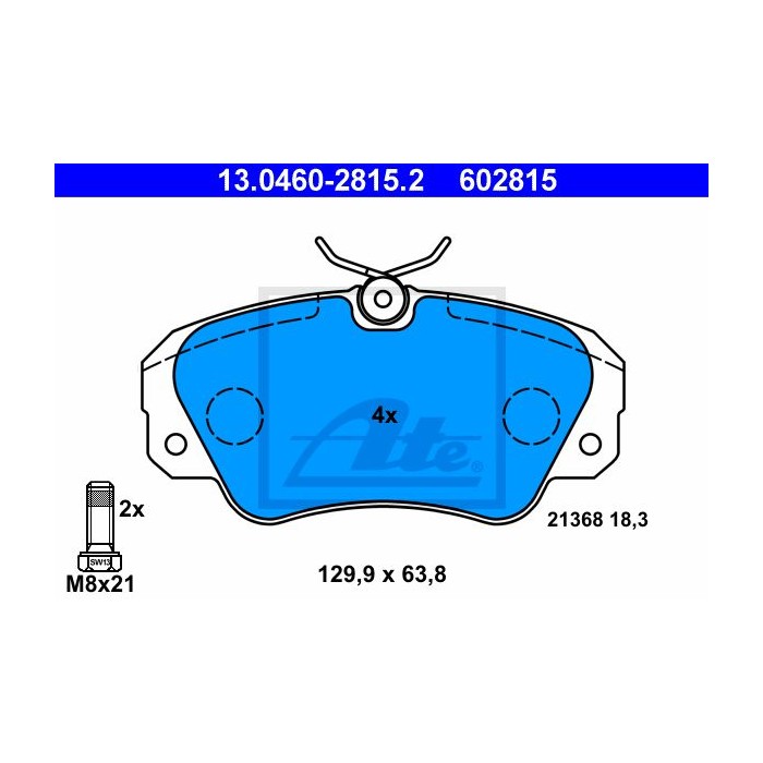ATE Bremsbelagsatz, Scheibenbremse 13.0460-2815.2