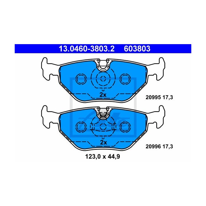 ATE Bremsbelagsatz, Scheibenbremse 13.0460-3803.2