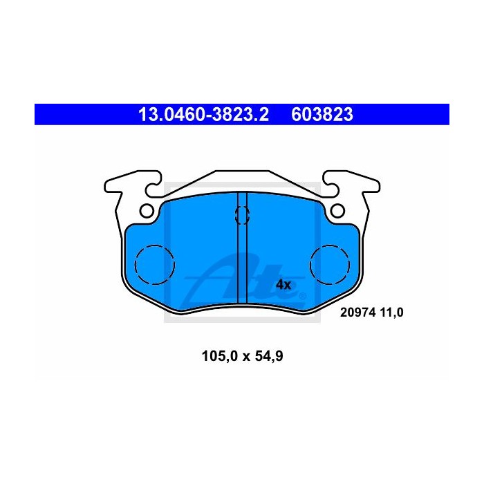 ATE Bremsbelagsatz, Scheibenbremse 13.0460-3823.2