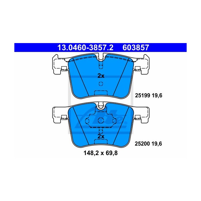 ATE Bremsbelagsatz, Scheibenbremse 13.0460-3857.2