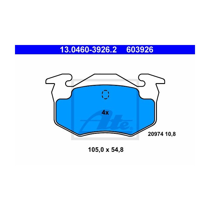 ATE Bremsbelagsatz, Scheibenbremse 13.0460-3926.2