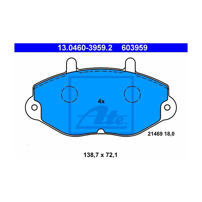ATE Bremsbelagsatz, Scheibenbremse 13.0460-3959.2