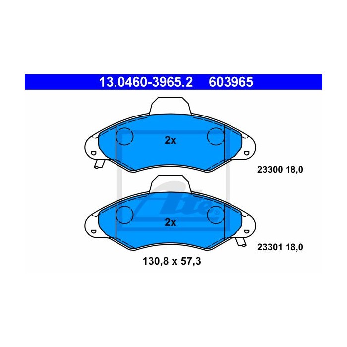 ATE Bremsbelagsatz, Scheibenbremse 13.0460-3965.2