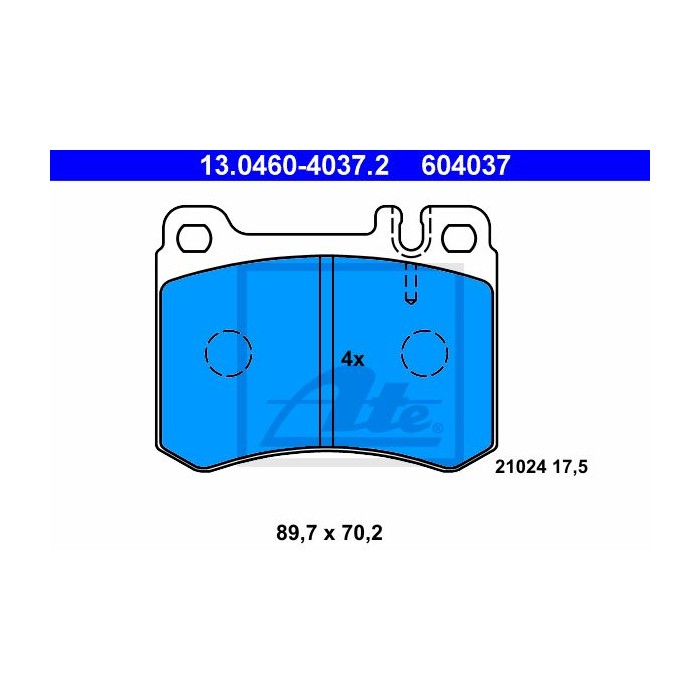 ATE Bremsbelagsatz, Scheibenbremse 13.0460-4037.2