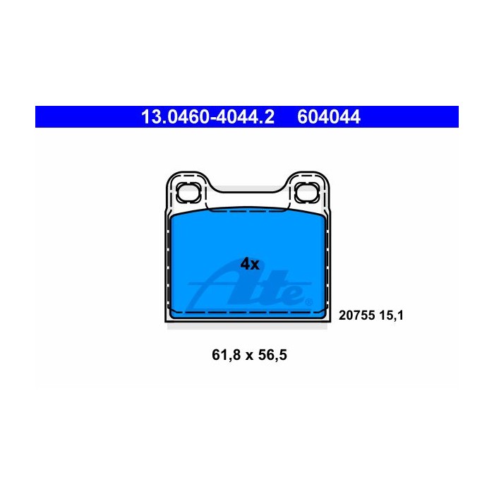 ATE Bremsbelagsatz, Scheibenbremse 13.0460-4044.2