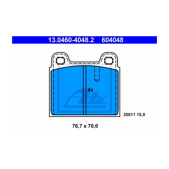 ATE Bremsbelagsatz, Scheibenbremse 13.0460-4048.2