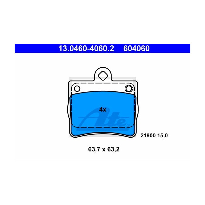 ATE Bremsbelagsatz, Scheibenbremse 13.0460-4060.2