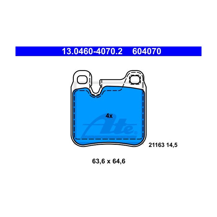 ATE Bremsbelagsatz, Scheibenbremse 13.0460-4070.2