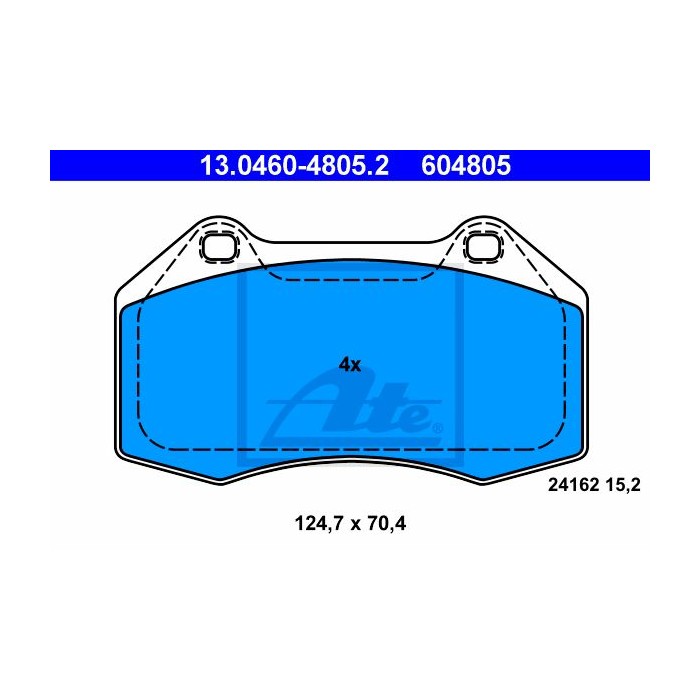 ATE Bremsbelagsatz, Scheibenbremse 13.0460-4805.2